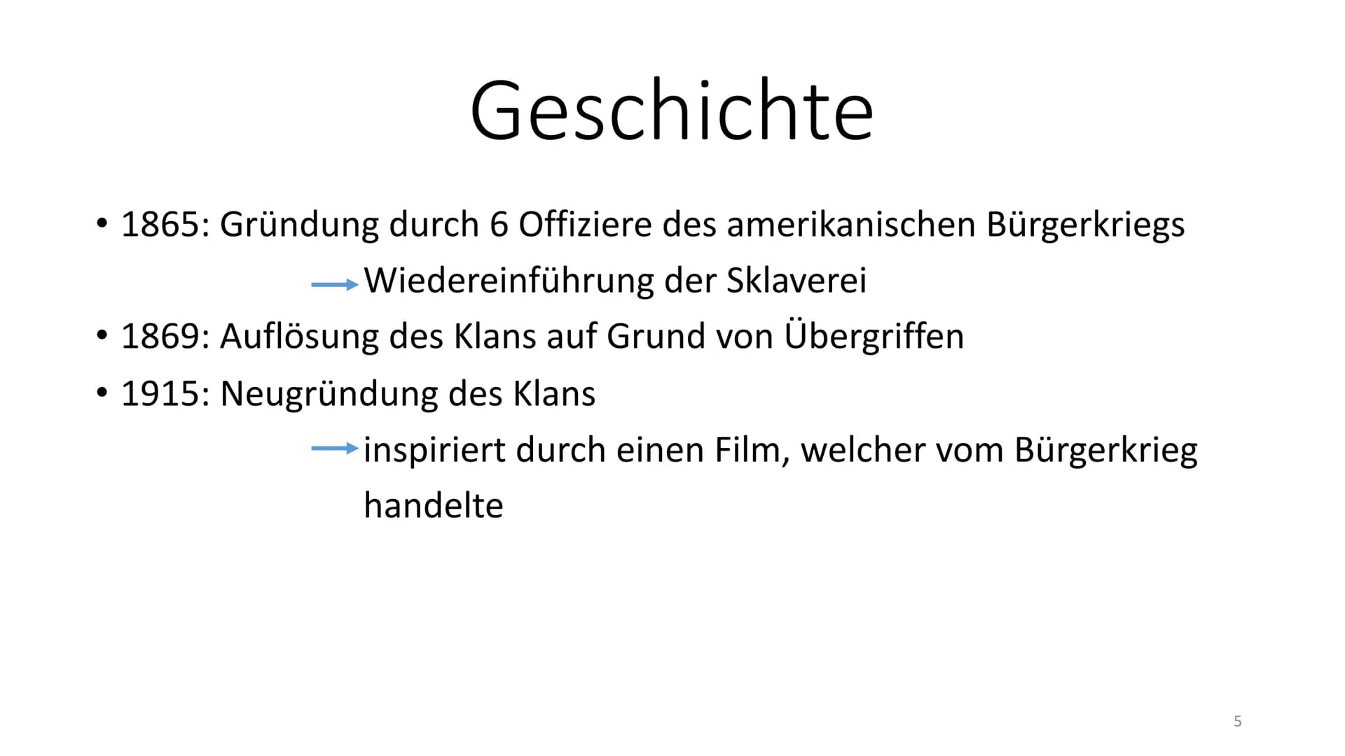 Namensherkunft: griech.: kyklos-Kreis und kelt.:klan=Familie
Allgemeines
●
Der Ku-Klux-Klan - Ein rassistischer Geheimbund
Handout
●
●
rassi