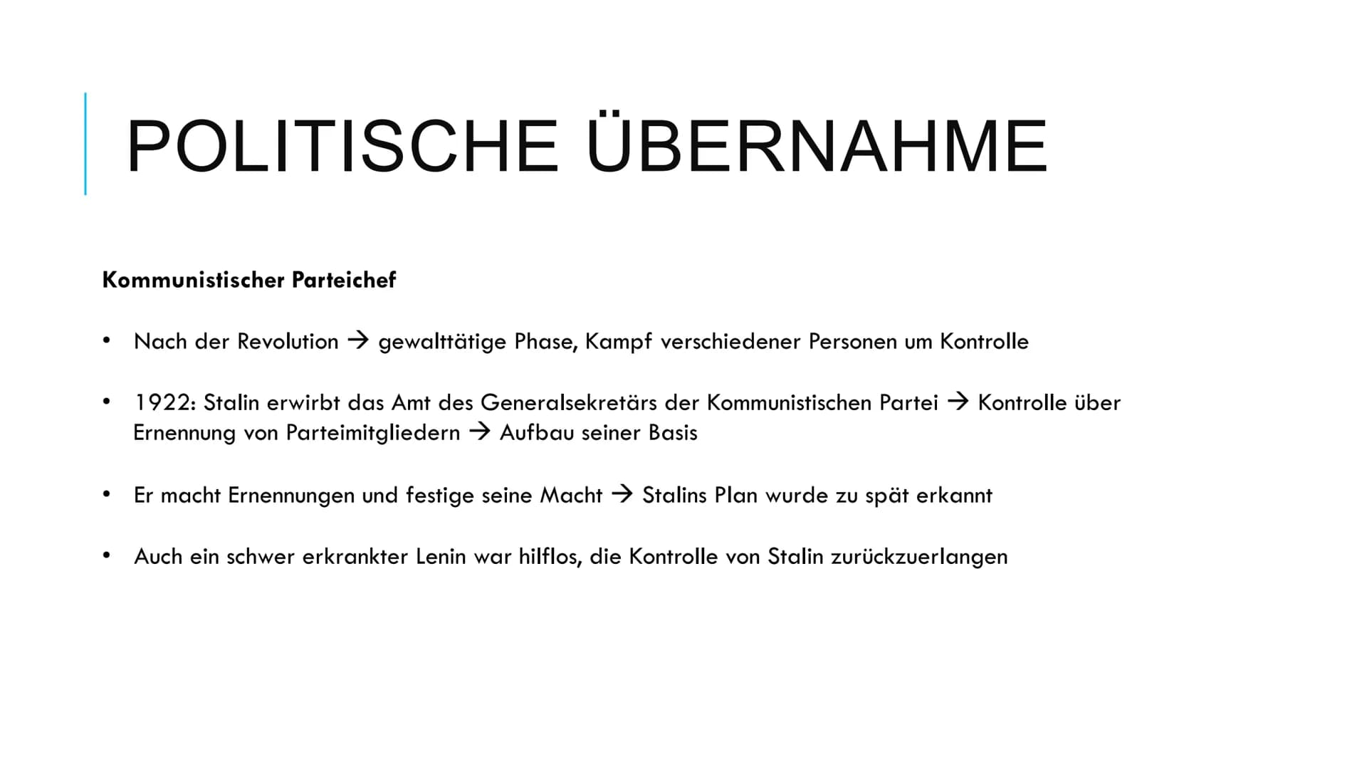 STALIN Stalin
1) Wer war Joseph Stalin?
Joseph Stalin wurde am 18. Dezember 1879 in einem russischen
Bauerndorf namens Gori geboren. Er war 