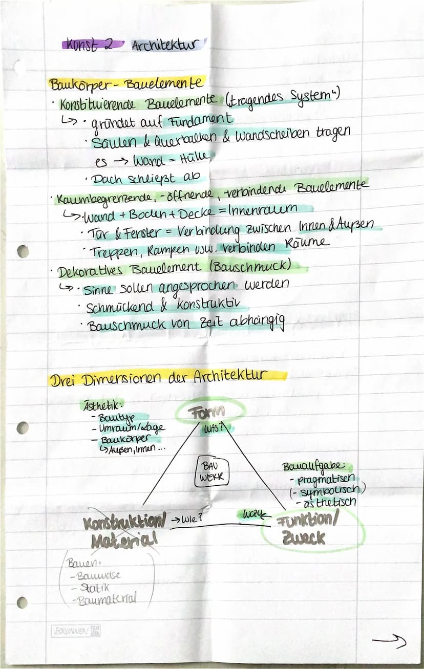 KUNST Architektur
3 Arten von Bauwerken
1) Sakralbau
• Antike & Mittelalter
· Bautypen: Tempel, Kirche / Kloster, Moschee, Synagoge...
•2 Ba