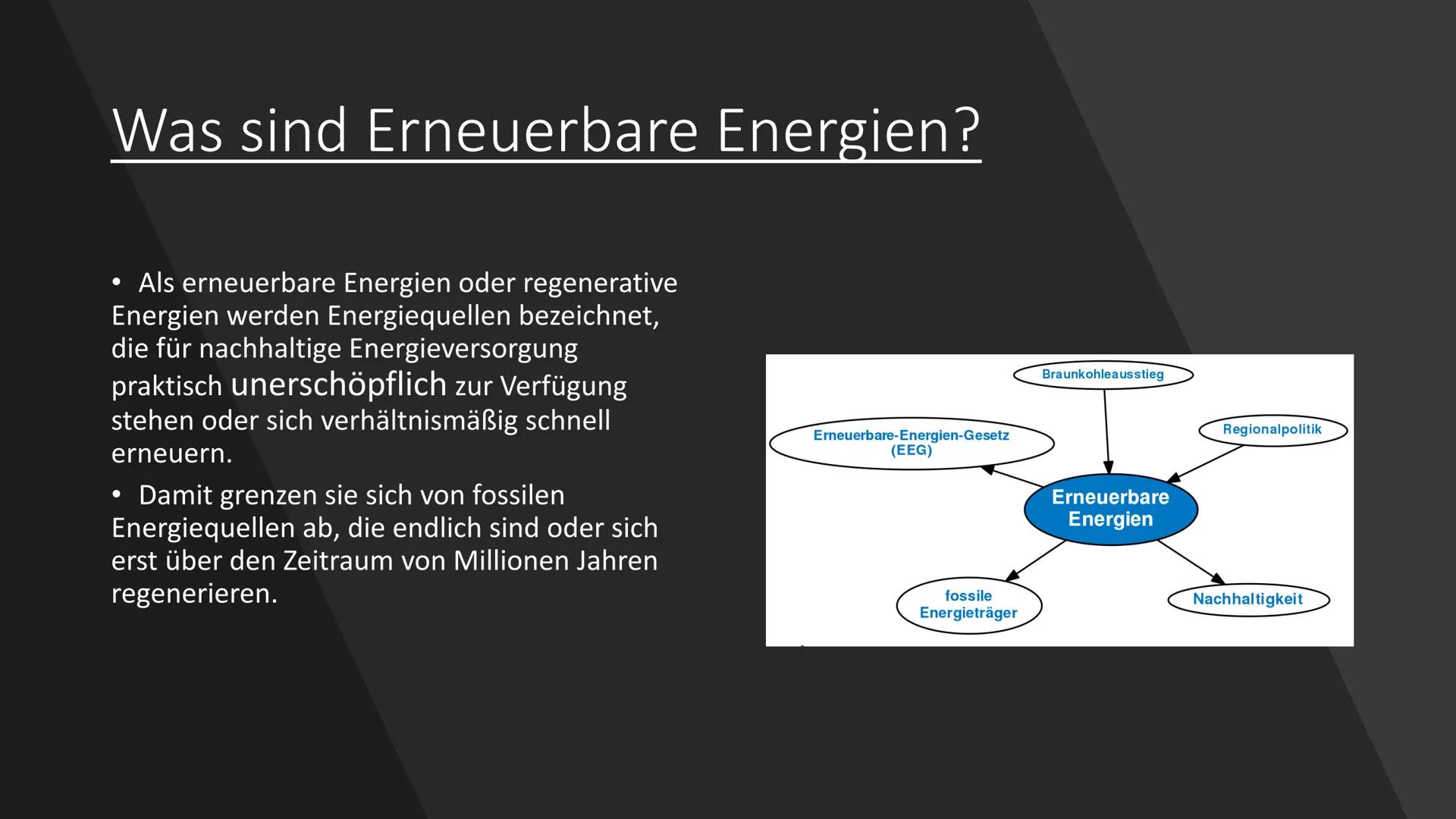 # Erneuerbare
# Energien

Von Nico und Mike # Gliederung

• Was sind Erneuerbare Energien?
• Welche arten gibt es?
-Bioenergie
-Erdwärme
-Wa