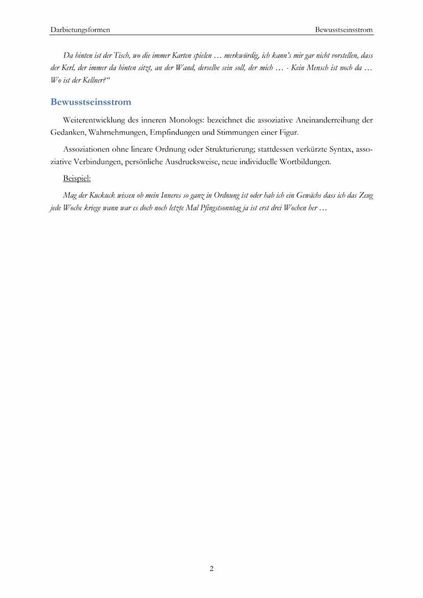 Darbietungsformen
Darbietungsformen
Direkte Rede
Erzählerbericht/Kommentar
In seinem Erzählbericht kann der Erzähler berichten, beschreiben 
