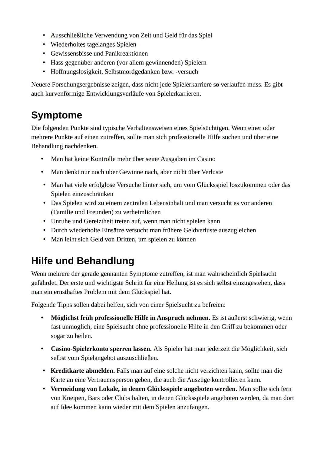 Spielsucht
Pathologisches Spielen Spielsucht
Pathalogisches Spielen
Gliederung
1. Allgemeines
2. Öffentliche Glücksspiele
3. Stufen einer Sp