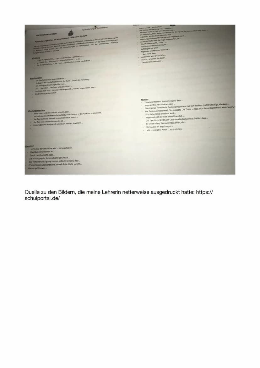 GEDICHTE ANALYSIEREN
Aufbau:
✓ Einleitung:
-umfasst TATTE / guter Einleitungssatz: Das vorliegende Gedicht namens „XY", das von
XY im Jahre 
