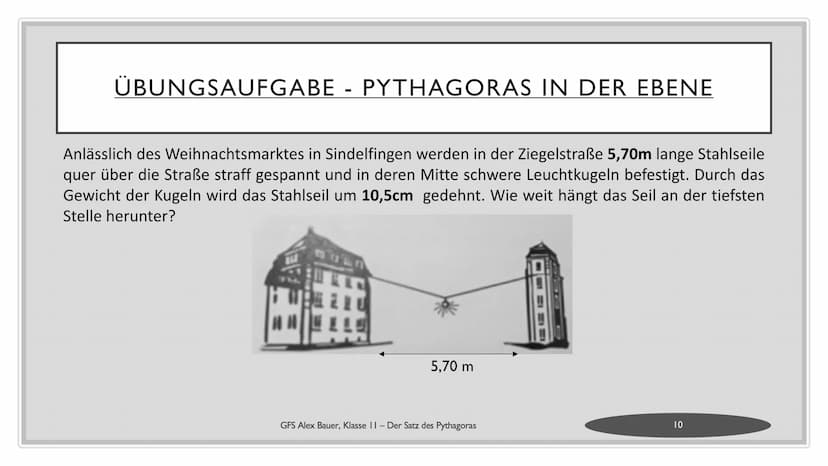 
<h2 id="dasrechtwinkligedreieck">Das rechtwinklige Dreieck</h2>
<p>Ein rechtwinkliges Dreieck hat einen Winkel von 90° und die Seiten, die 