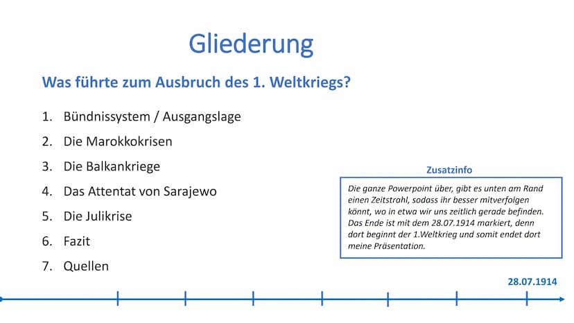 
<p>Der Ausbruch des 1. Weltkriegs hatte verschiedene Ursachen, die im Folgenden etwas genauer beleuchtet werden sollen. </p>
<h2 id="bndnis