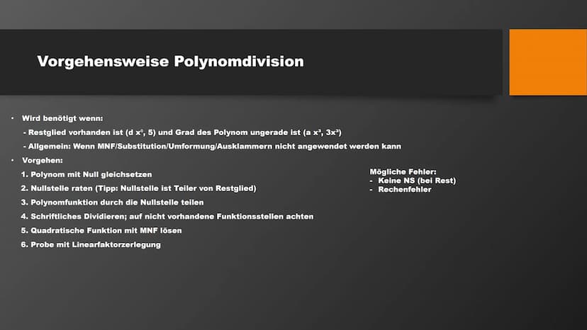 f(x)=x³ + 4x² - x − 4 Polynomdivision
Mathematik GFS
Simon Schreiber Gliederung
1. Wiederholung
-Was sind Nullstellen ?
-Wofür bestimmt man 