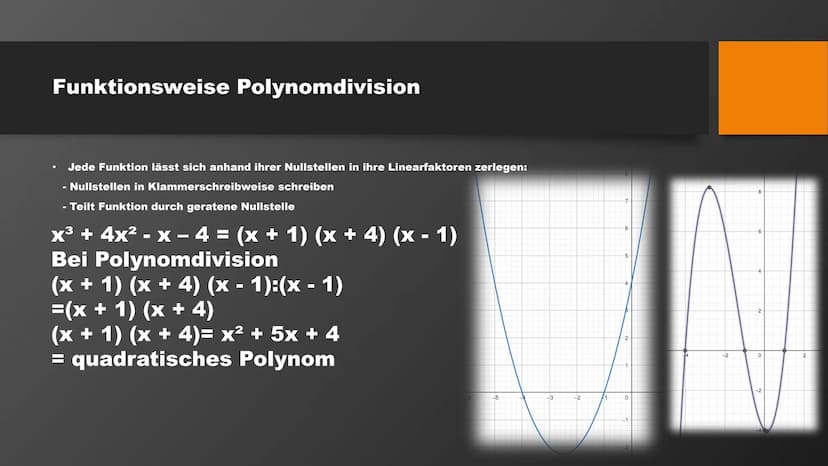 f(x)=x³ + 4x² - x − 4 Polynomdivision
Mathematik GFS
Simon Schreiber Gliederung
1. Wiederholung
-Was sind Nullstellen ?
-Wofür bestimmt man 