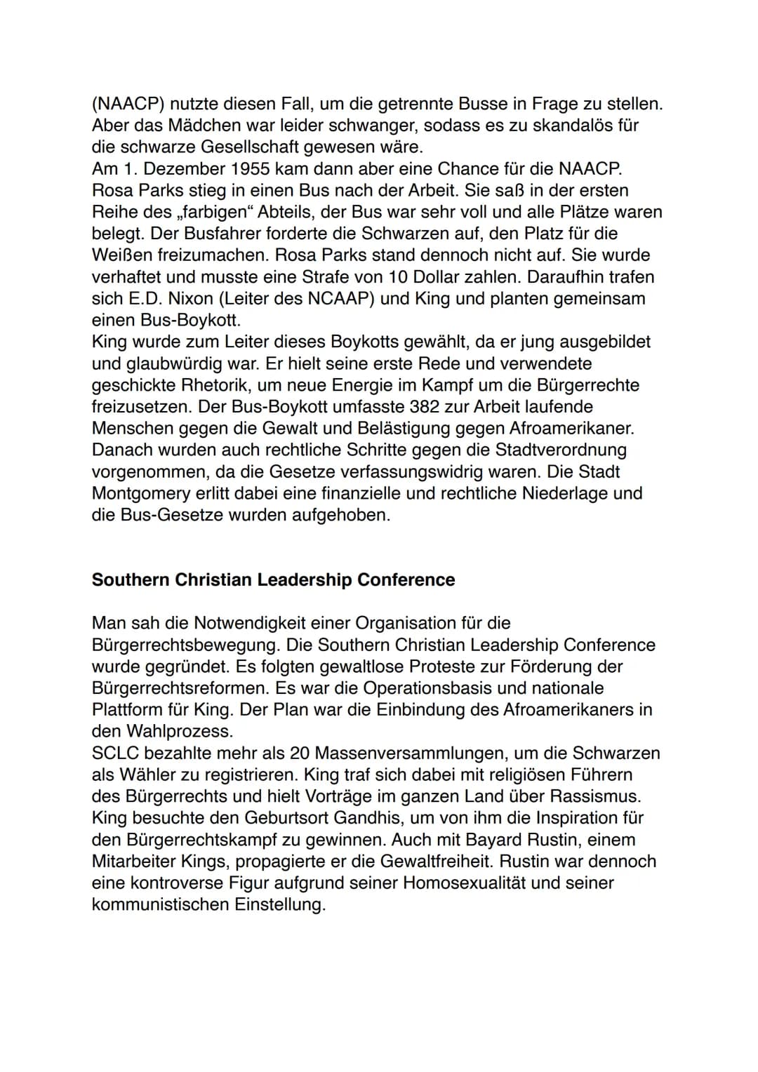 Martin Luther King Jr.
1) Wer war Martin Luther King Jr.?
Martin Luther King Jr. war der Anführer der Bürgerrechtsbewegung in
Amerika. Er wa