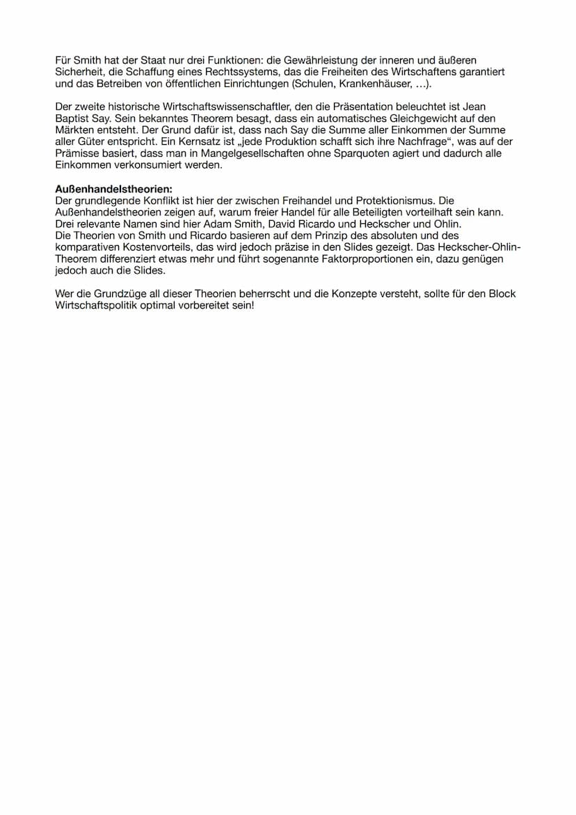 Wirtschaftspolitische Konzeptionen
Diese Präsentation soll eine Einführung in grundlegende Theorien der Volkswirtschaftslehre geben
und Schü