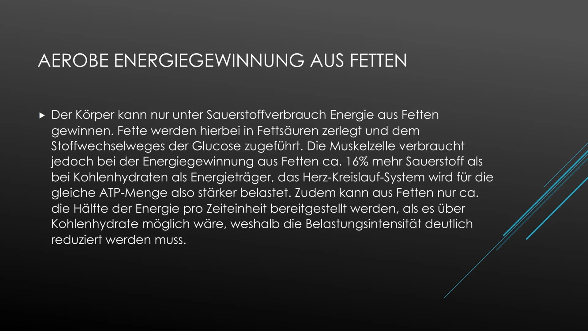 Energiegewinnungswege
Anaerob-alaktazide Energiegewinnung:
Jede Muskelzelle des Körpers verfügt über einen kleinen Vorrat an energiereichen 