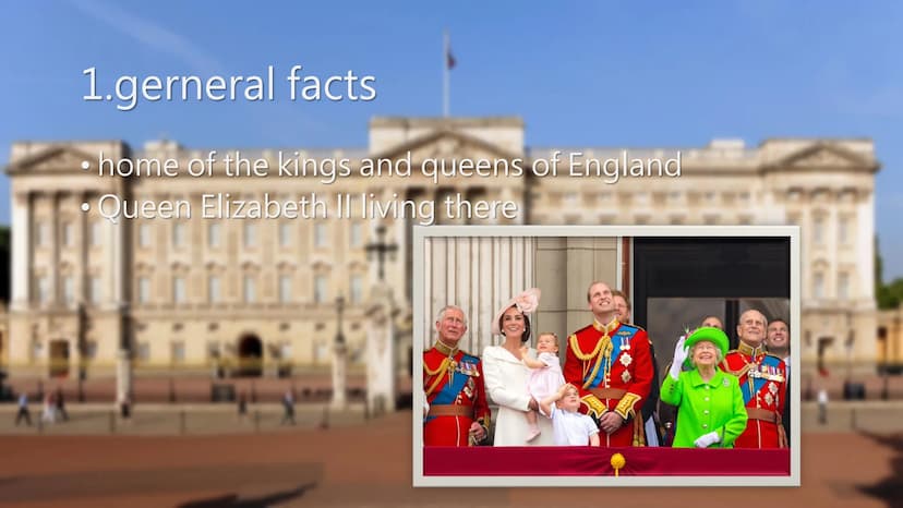 ●
●
●
●
●
●
●
●
●
Handout
Buckingham Palace
The Palace
home of the kings and queens of England
Queen Elizabeth II living there
if The Queen 