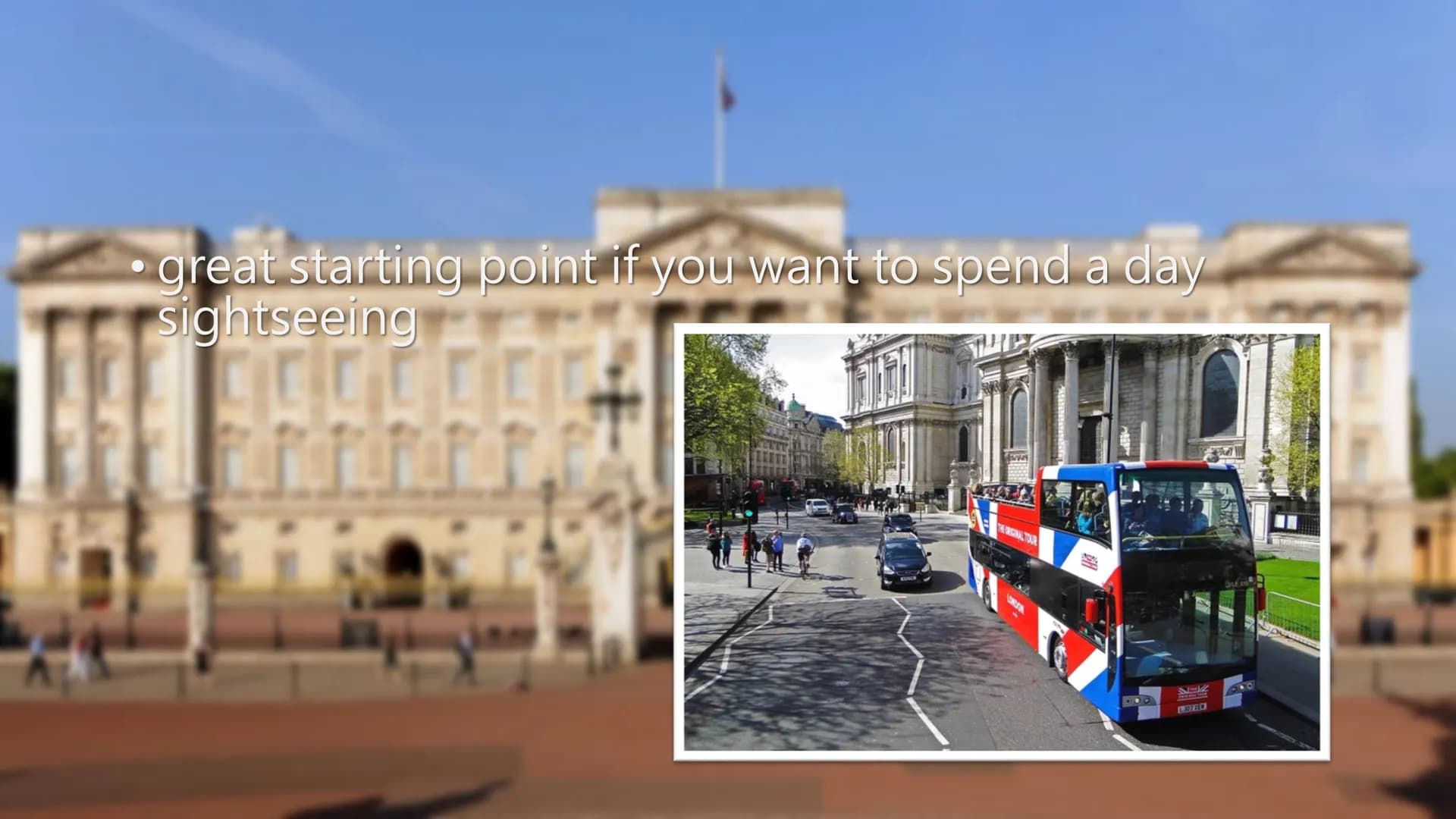 ●
●
●
●
●
●
●
●
●
Handout
Buckingham Palace
The Palace
home of the kings and queens of England
Queen Elizabeth II living there
if The Queen 