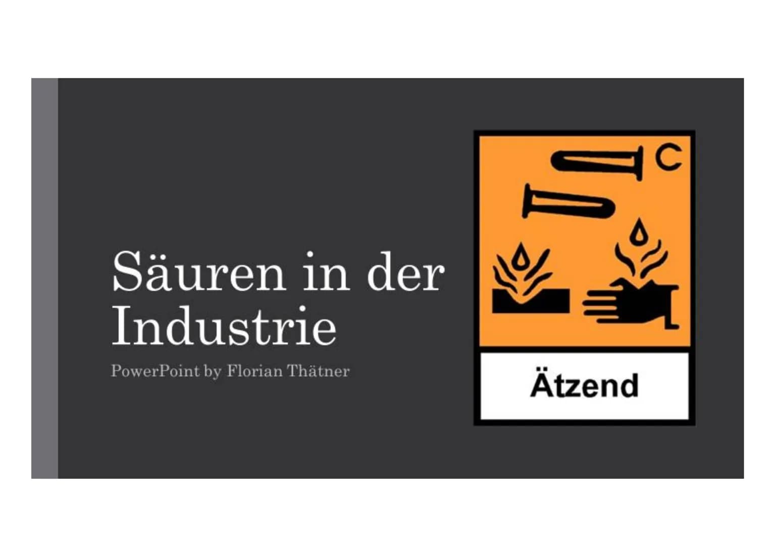 Inhalt
Am häufigsten verwendet
• Einsatz in der Industrie
.
.
.
.
Herstellung von
Düngemitteln
Aufschluss von Erzen
Herstellung von Sulfaten