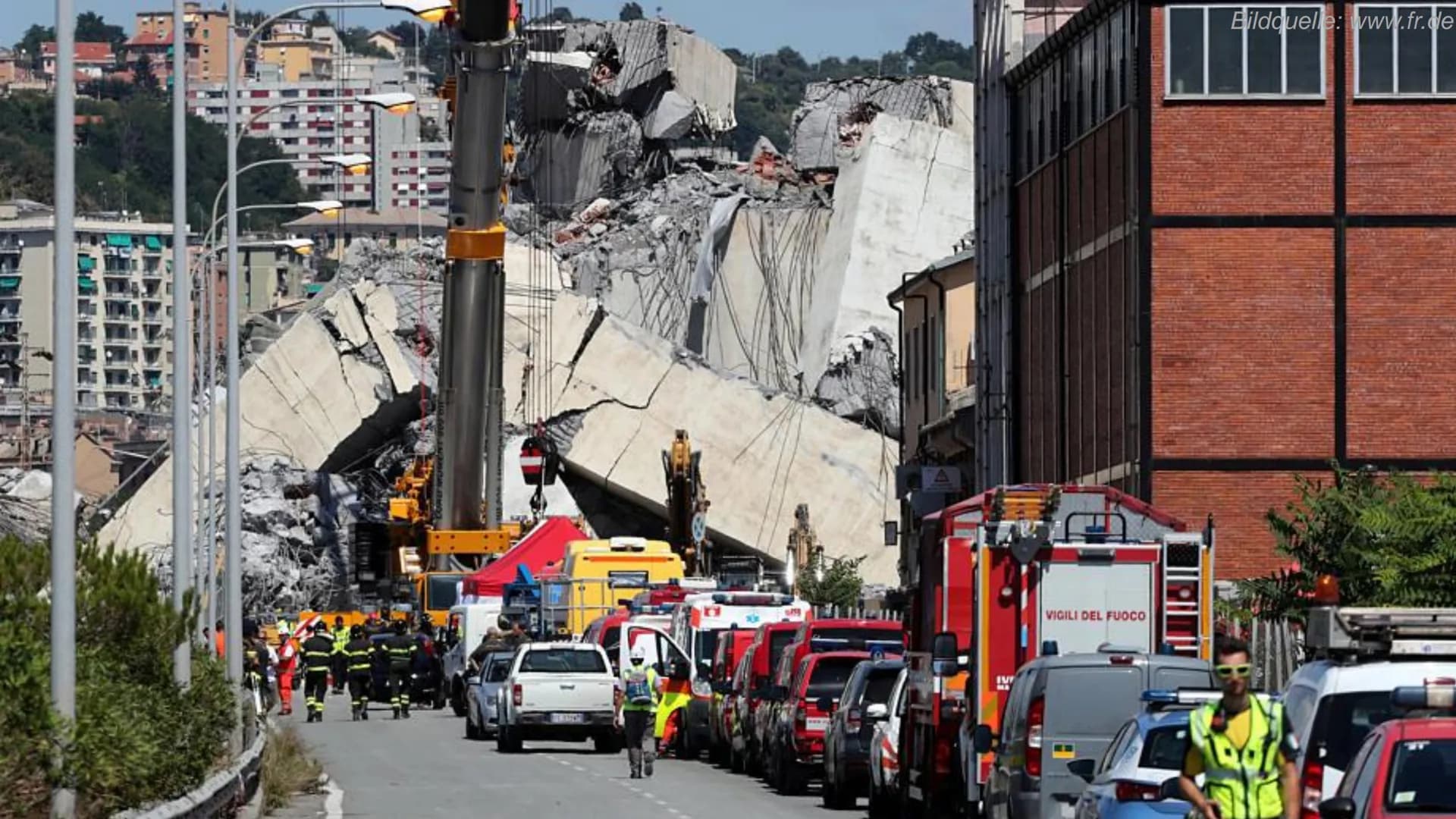 IV
VIGILI DEL FUOCO
Bildquelle: www.fr.de Statik einer Brücke
Leitfrage: Welche Kräfte
wirken in einer Brücke und wie
kann man sie berechnen