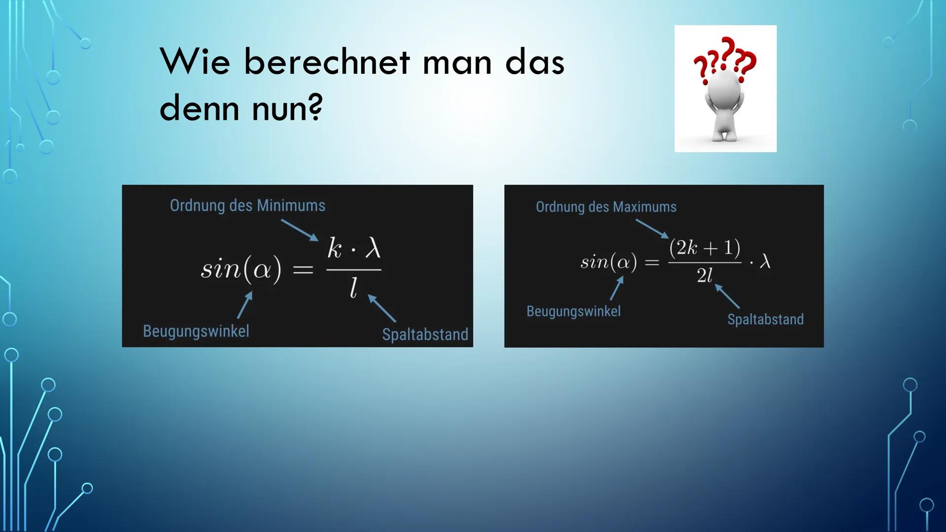 Vi
INTERFERENZ IM
DOPPELSPALT WAS IST
INTERFERENZ?
• = Überlagerung
• Die Interferenz, beschreibt die Änderung
der Amplitude Überlagerung vo