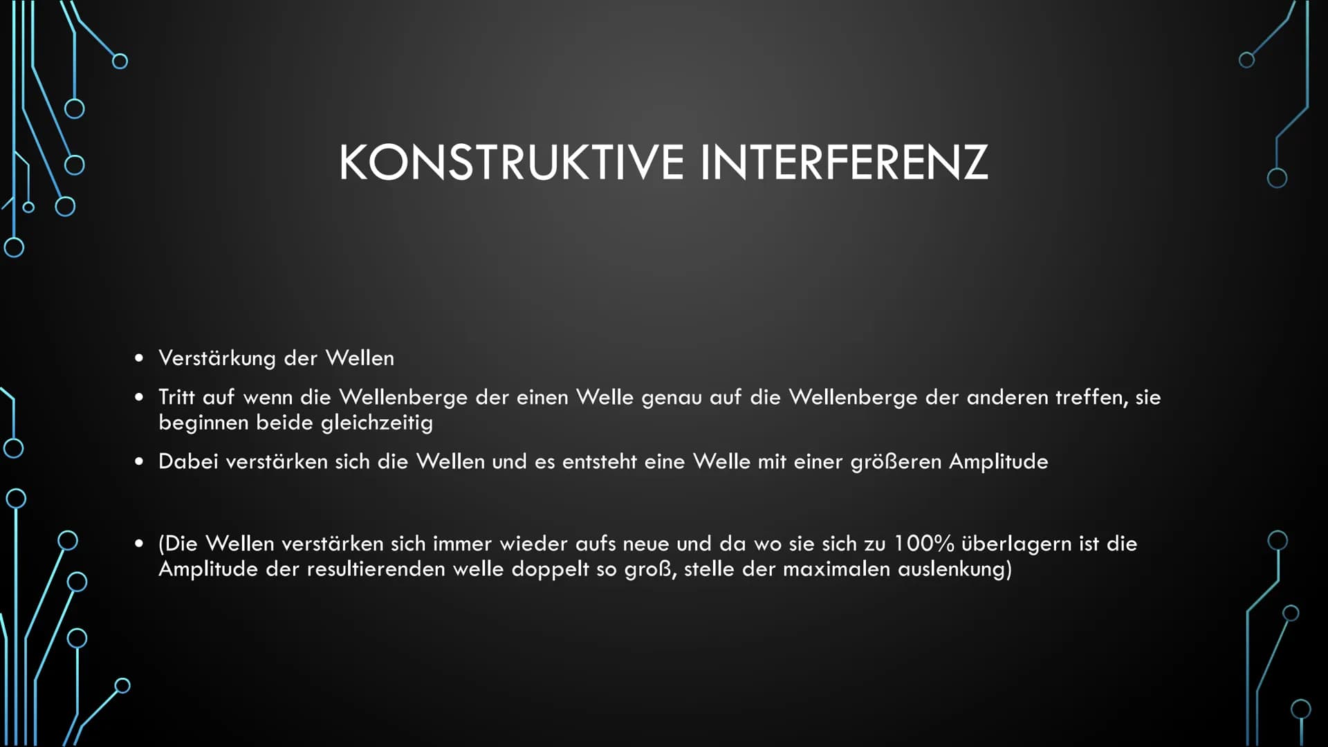 Vi
INTERFERENZ IM
DOPPELSPALT WAS IST
INTERFERENZ?
• = Überlagerung
• Die Interferenz, beschreibt die Änderung
der Amplitude Überlagerung vo