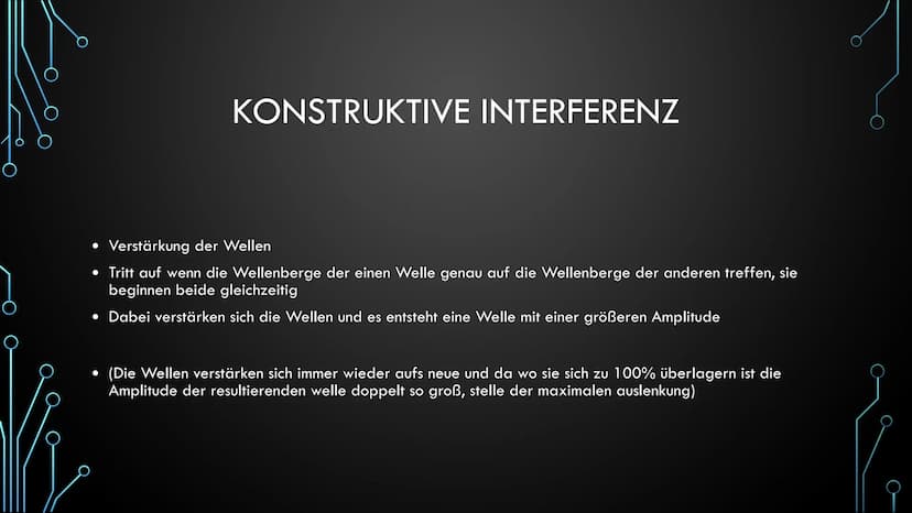 Vi
INTERFERENZ IM
DOPPELSPALT WAS IST
INTERFERENZ?
• = Überlagerung
• Die Interferenz, beschreibt die Änderung
der Amplitude Überlagerung vo