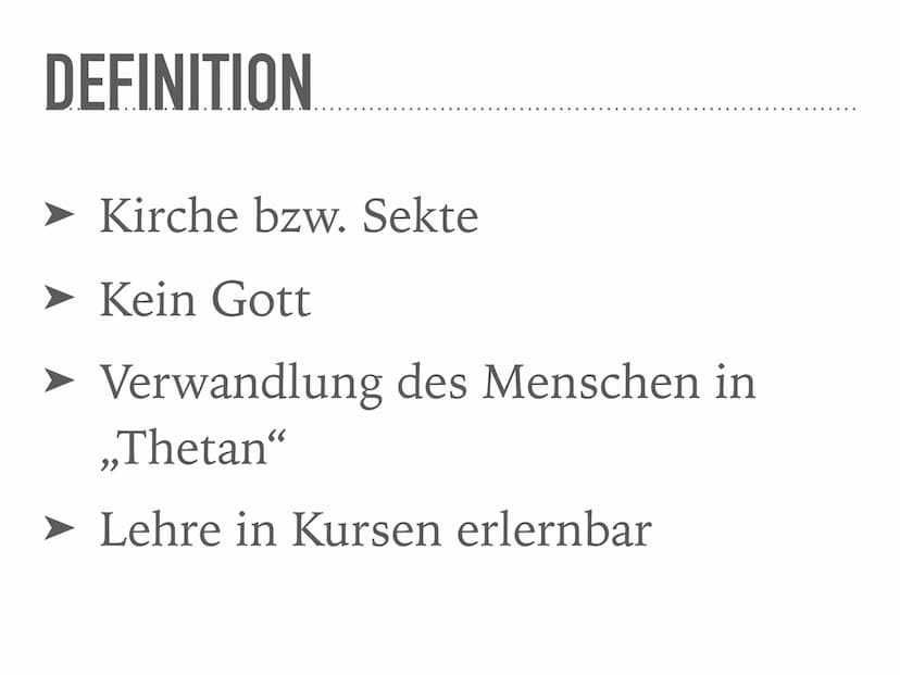 SCIENTOLOGY
Ein Vortrag von Alisa, Sarah, Tobias, Richard
und Nelly 66
Wir wollen die Regierung nicht. Wir
ergreifen nicht Partei für
Revolu