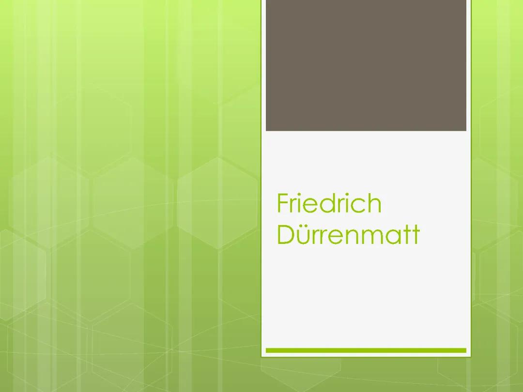 Friedrich Dürrenmatt: Familie, Lebenslauf und bedeutende Werke