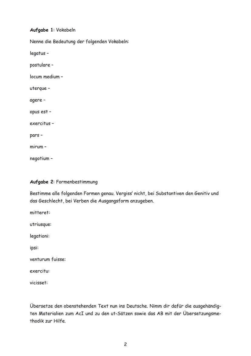 
<h2 id="caesarbg134erstesgesprchmitariovist">Caesar, BG 1, 34: Erstes Gespräch mit Ariovist</h2>
<p>Nachdem Cäsar die Gründe für die Unterr
