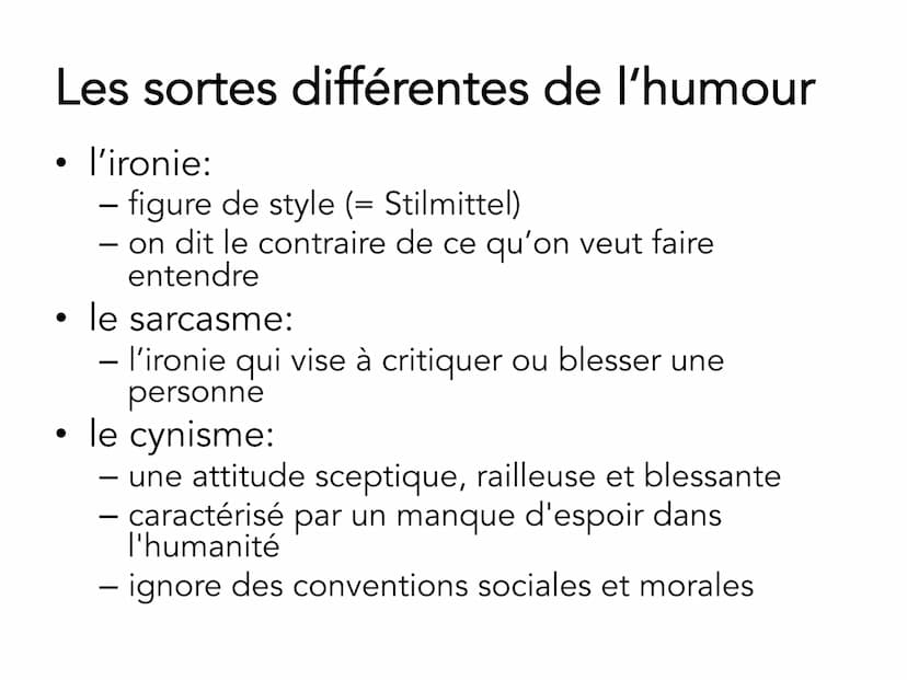 L'humour dans ,,Intouchables" La structure
Ô
la définition de l'humour
les sortes différentes de l'humour
• les différances entre les milieu