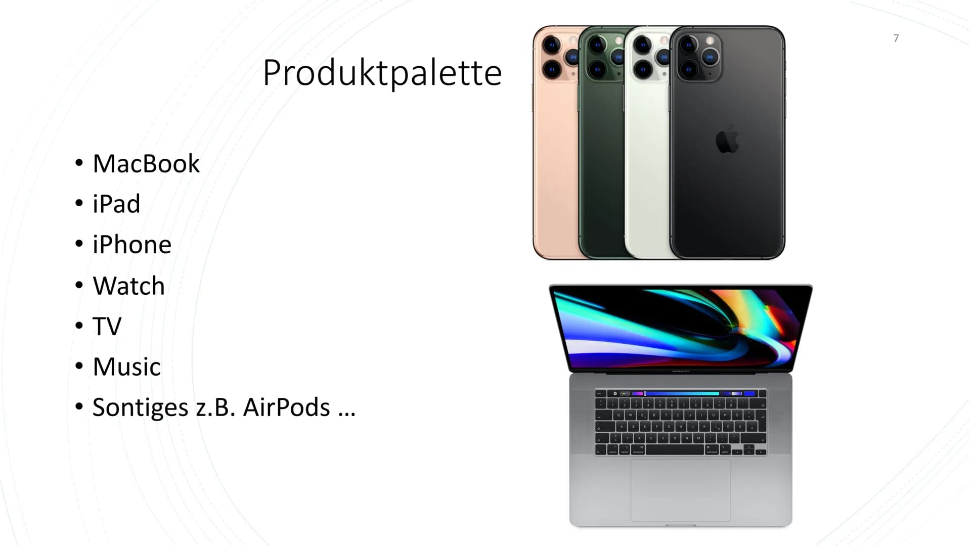 
<p>Apple Inc. ist ein US-amerikanischer Hard- und Softwareentwickler und ein Technologieunternehmen, das Computer, Smartphones und Unterhal