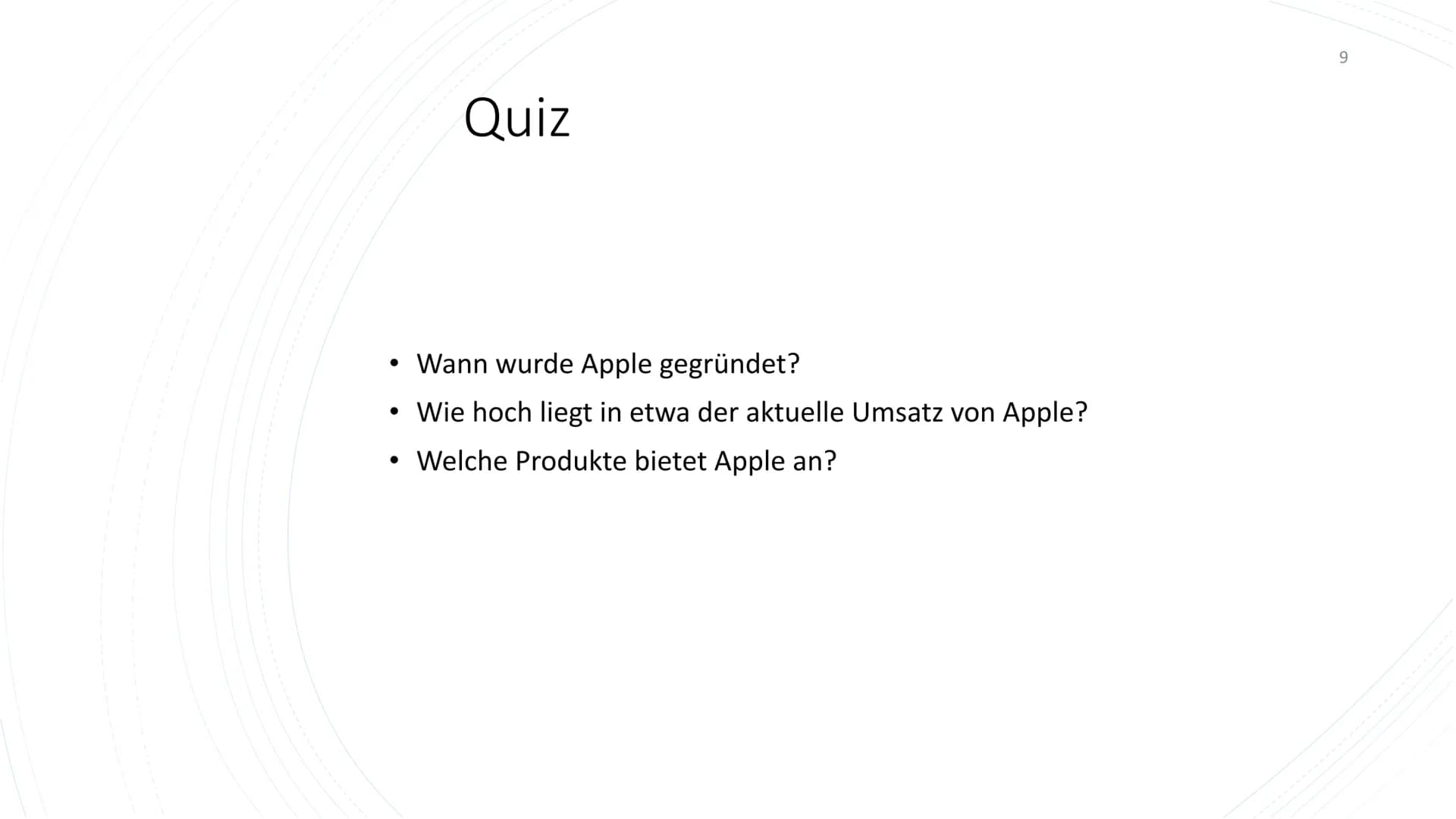 
<p>Apple Inc. ist ein US-amerikanischer Hard- und Softwareentwickler und ein Technologieunternehmen, das Computer, Smartphones und Unterhal