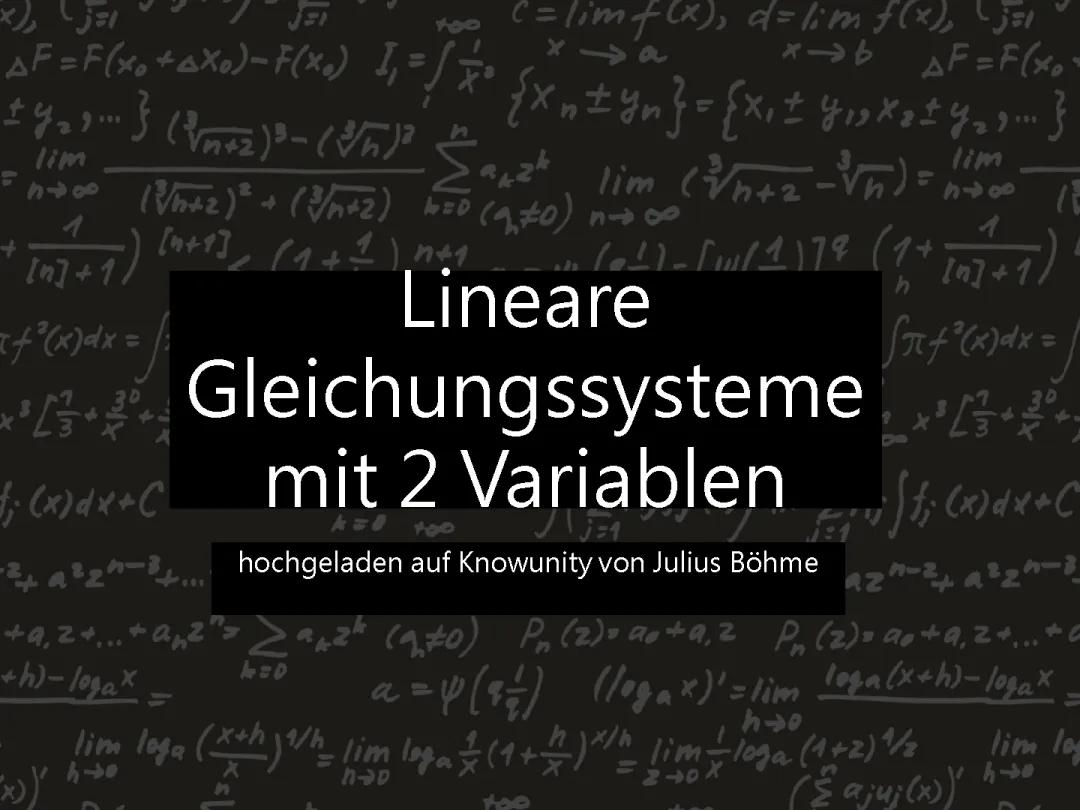 Übungen zu linearen Gleichungssystemen mit 2 Variablen – Lösungen und Tipps