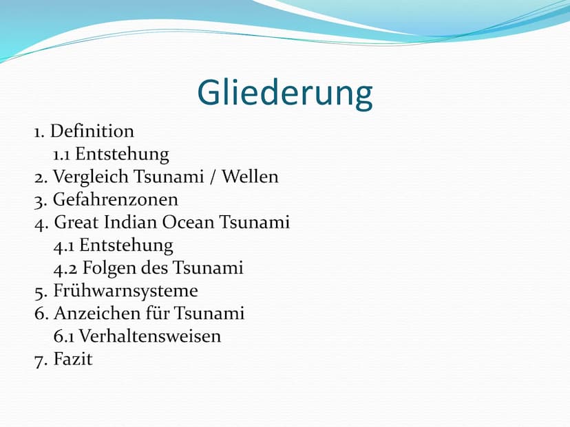 Quellenangabe GFS Tsunamis
Bücher:
Watts, Claire: Sehen, Staunen, Wissen: Naturkatastrophen, Tsunamis, Hurrikane, Erdbeben,
Vulkanausbrüche;