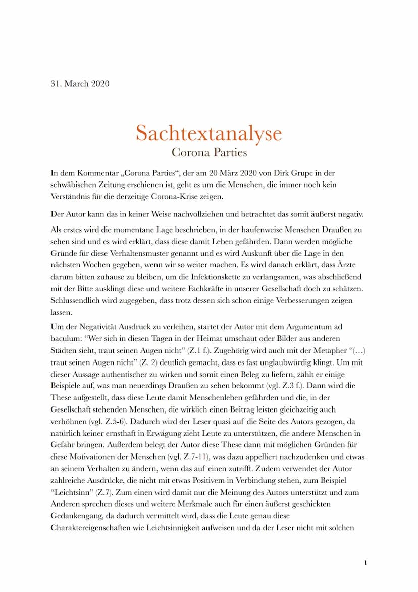 Probeklassenarbeit
Wenn auch nicht zum inhaltlichen Thema unserer Klassenarbeit passend, hier ein Text zur aktuellen Situation.
Ich bin gesp