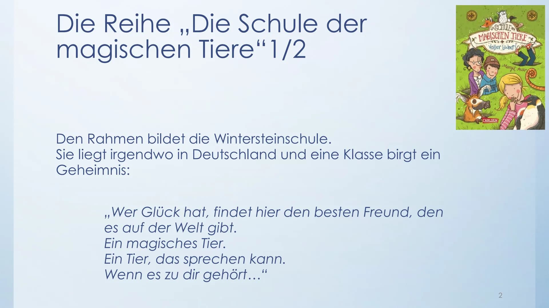 
<h2 id="dieschuledermagischentierevollerlcher">Die Schule der magischen Tiere - Voller Löcher</h2>
<p>Das Buch "Voller Löcher" stammt aus d