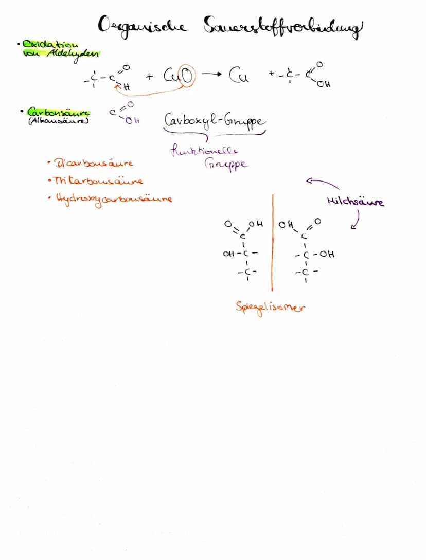 • Alkohole
(=Alkanole)
• Oxidation
von Alkoholen
Organische Sauerstoffverbinding
Ć
- OH
• Aldeliyde
• Ketone
(Alkanone)
CH
(primaver)
Alkoho
