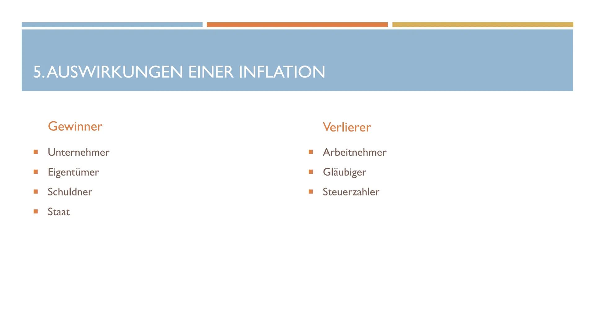 J2.4
VBWL
Inflation
1.Definition
Lat. ,,inflare" = aufblähen
Man spricht von einer ,,Inflation", wenn das allgemeine Preisniveau steigt, die