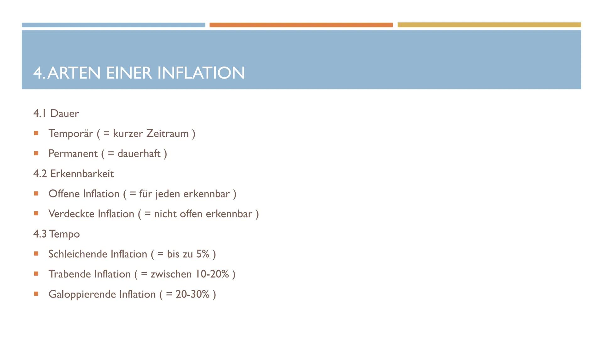 J2.4
VBWL
Inflation
1.Definition
Lat. ,,inflare" = aufblähen
Man spricht von einer ,,Inflation", wenn das allgemeine Preisniveau steigt, die