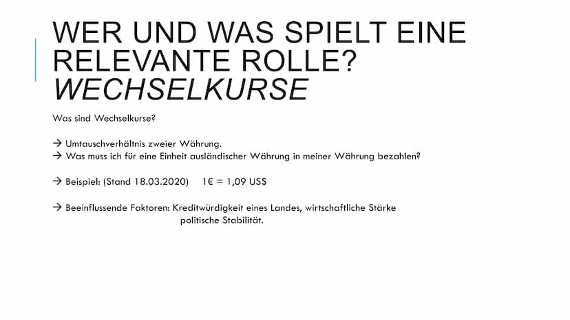 International Finanzmärkte
1) Definition
Unter internationalen Finanzmärkten versteht man ,,...die Gesamtheit
aller Transaktionen an ausländ