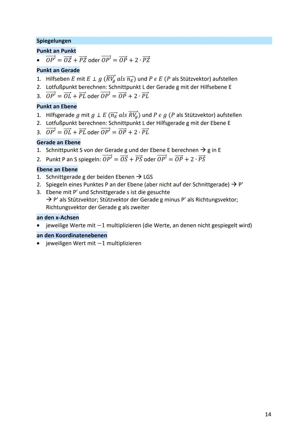 ANALYSIS
Gleichungen
●
●
lineare Gleichungen: ax + b = c
- mit Äquivalenzumformung beide Seiten umformen
● quadratische Gleichungen: ax² + b