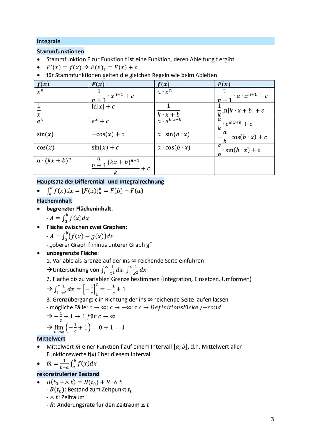 ANALYSIS
Gleichungen
●
●
lineare Gleichungen: ax + b = c
- mit Äquivalenzumformung beide Seiten umformen
● quadratische Gleichungen: ax² + b