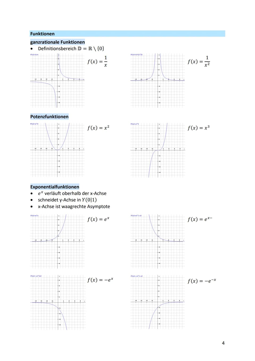 ANALYSIS
Gleichungen
●
●
lineare Gleichungen: ax + b = c
- mit Äquivalenzumformung beide Seiten umformen
● quadratische Gleichungen: ax² + b