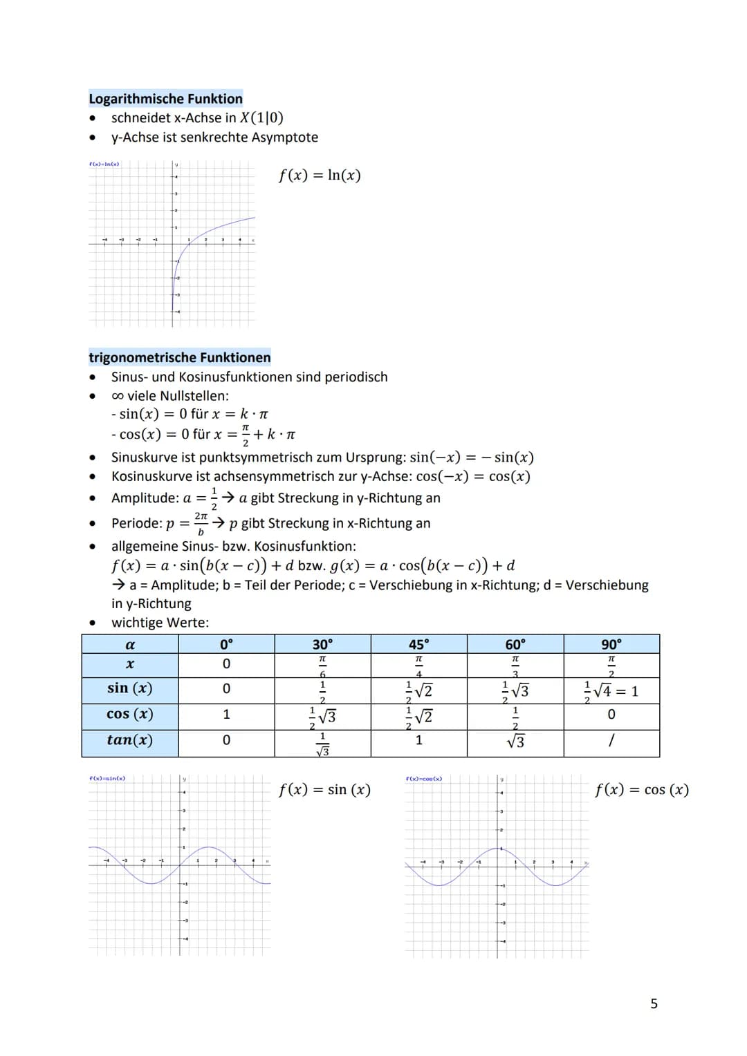 ANALYSIS
Gleichungen
●
●
lineare Gleichungen: ax + b = c
- mit Äquivalenzumformung beide Seiten umformen
● quadratische Gleichungen: ax² + b