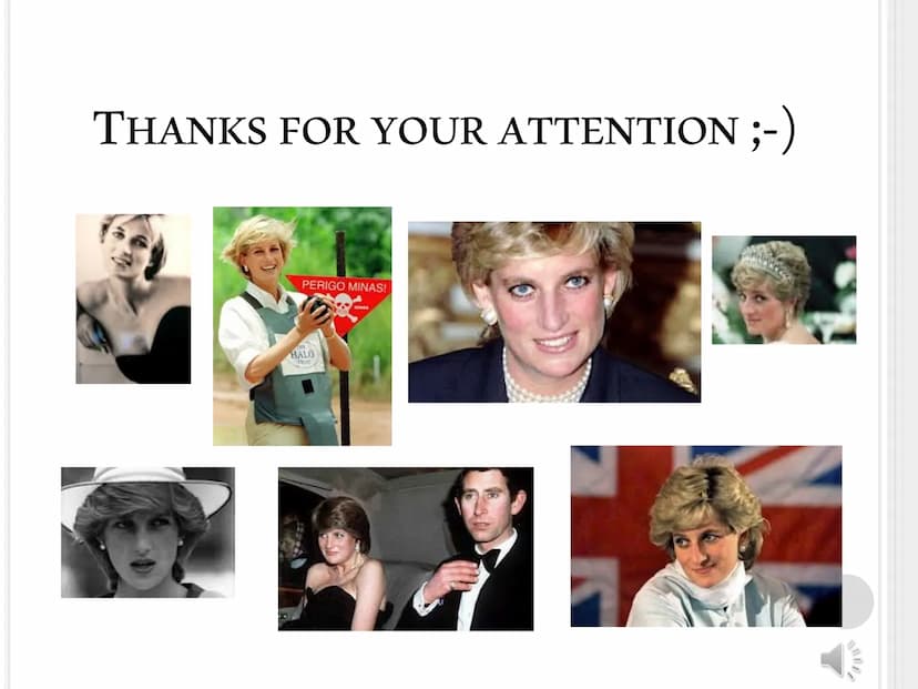 PRINCESS DIANA
About her life and her death THE OUTLINE
Intro
General Information
About her life
Marriage
Divorce
Her death "They say it is 