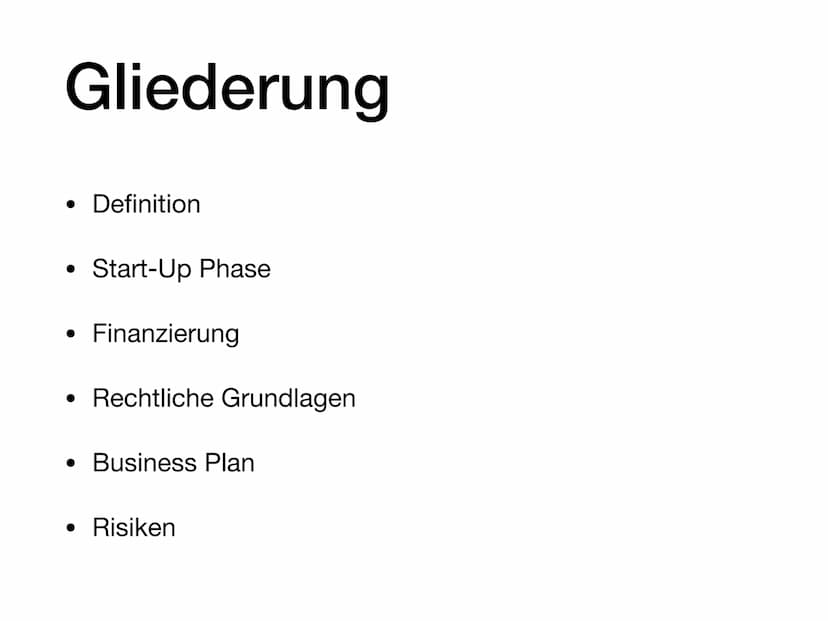 Text Start-Ups
Diese Präsentation bietet einen Überblick über Start-Ups, junge Unternehmen
mit oftmals innovativen Geschäftsideen, die beson