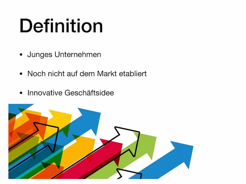 Text Start-Ups
Diese Präsentation bietet einen Überblick über Start-Ups, junge Unternehmen
mit oftmals innovativen Geschäftsideen, die beson