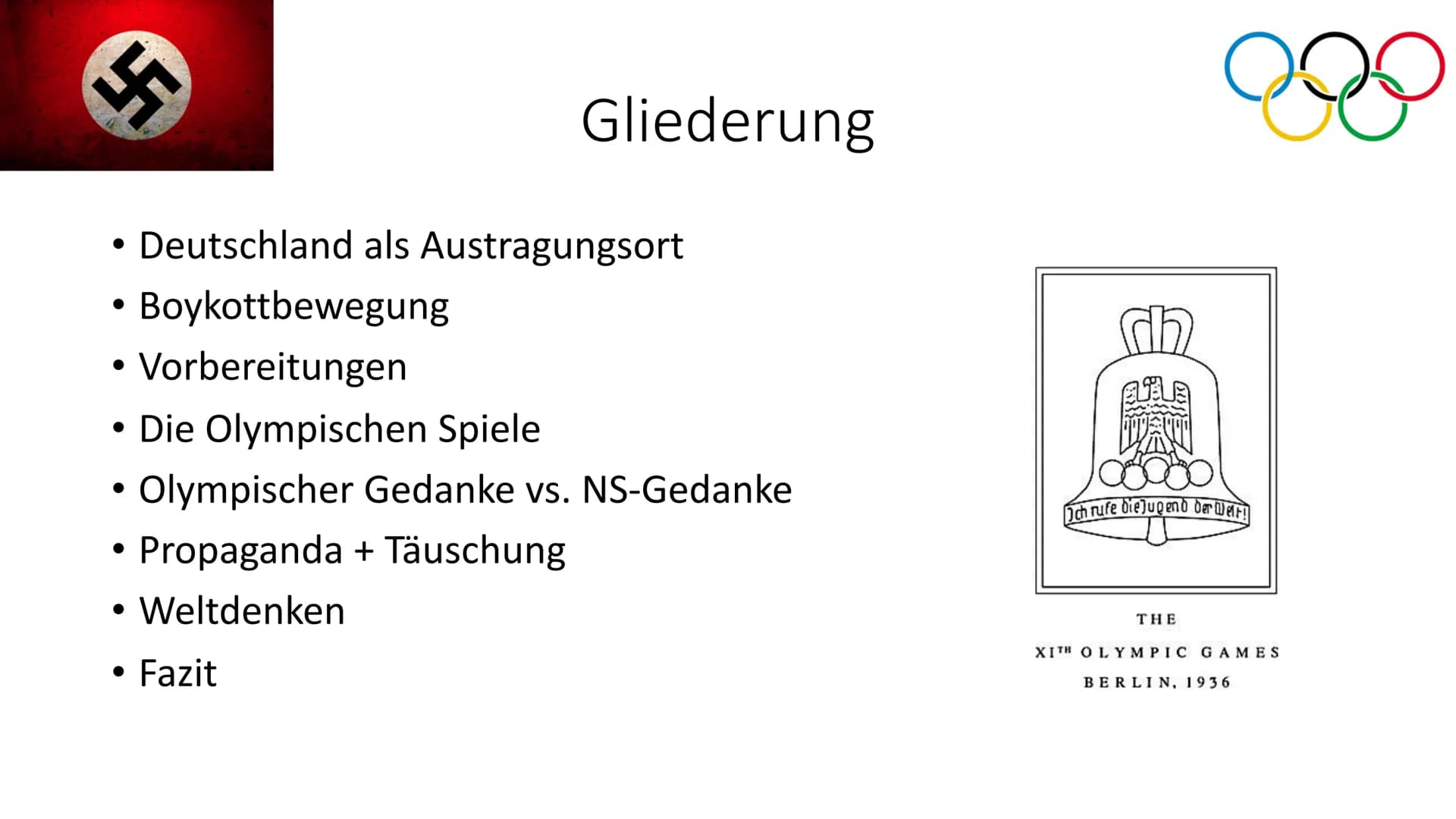 Die Olympischen Spiele 1936
-sportlicher Wettkampf oder bloße NS-Propaganda?-
200
55 Handout
Die Olympischen Spiele 1936
-sportlicher Wettka