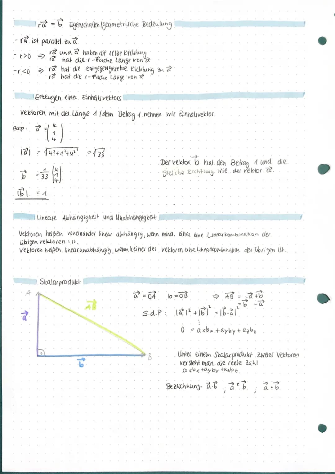 VEKTOREN
Ein Vektor ist eine Menge von Pfeilen in der Ebene lim Raum, die alle:
> gleich lang,
.D. gleich gerichtet
D parallel zueinander si