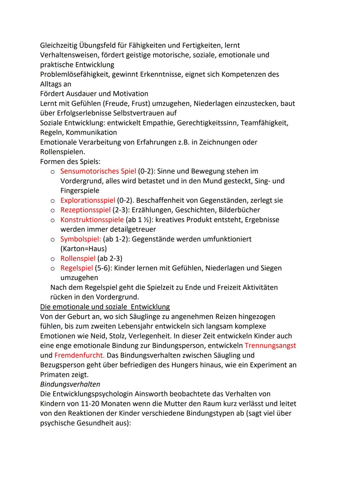 Entwicklung
Entwicklungspsychologie: erforscht körperliche, soziale und psychische
Veränderung im Laufe des Lebens vom pränatale Stadium bis