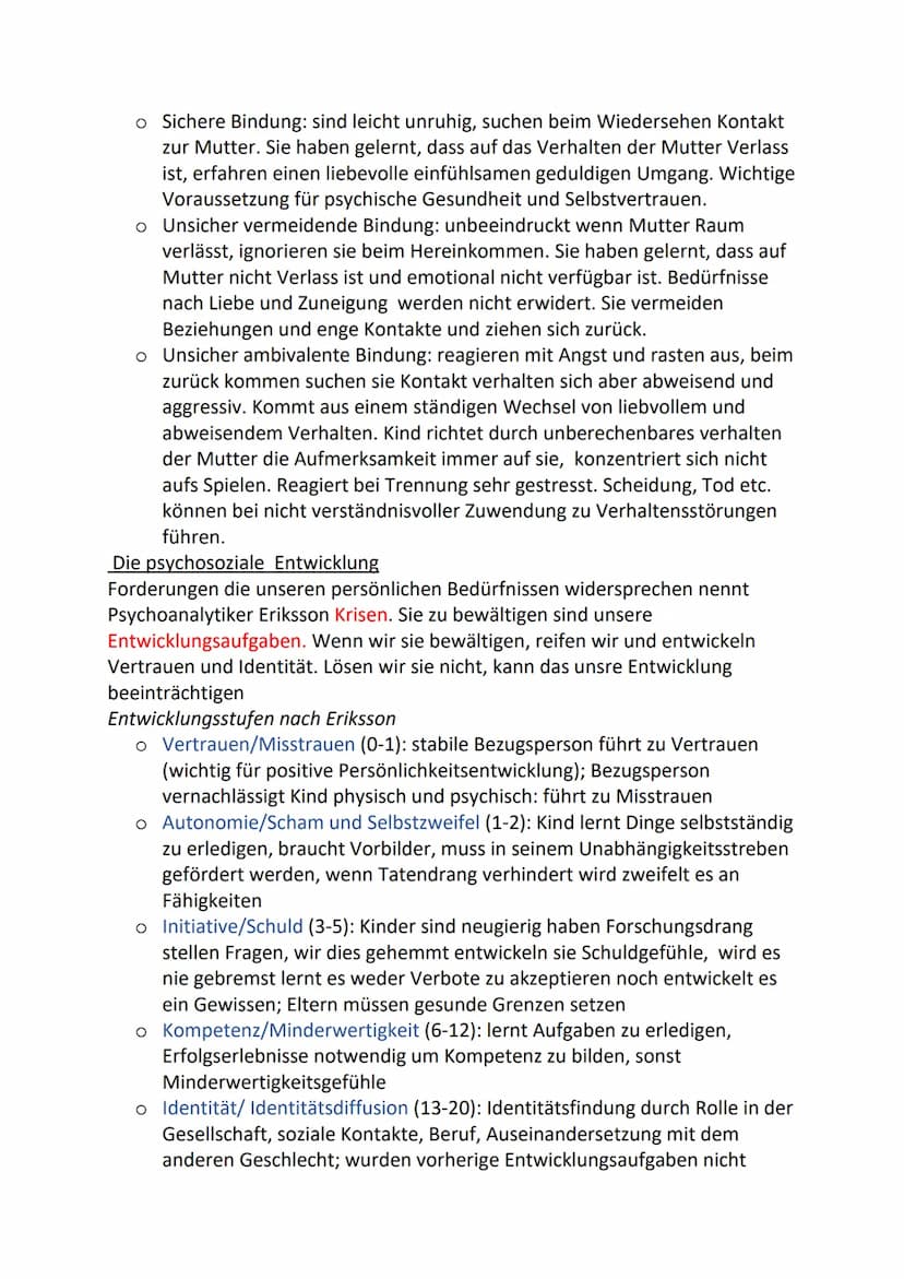 Entwicklung
Entwicklungspsychologie: erforscht körperliche, soziale und psychische
Veränderung im Laufe des Lebens vom pränatale Stadium bis
