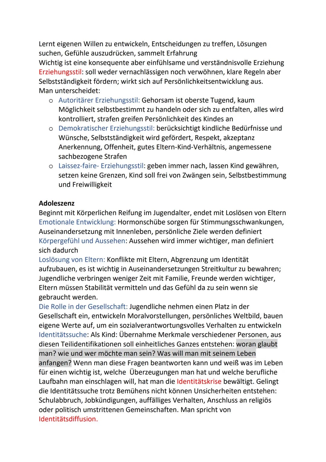 Entwicklung
Entwicklungspsychologie: erforscht körperliche, soziale und psychische
Veränderung im Laufe des Lebens vom pränatale Stadium bis