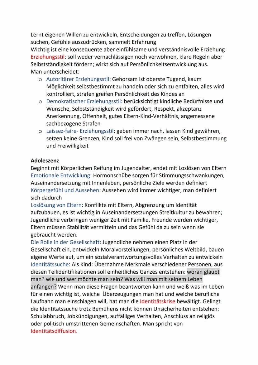 Entwicklung
Entwicklungspsychologie: erforscht körperliche, soziale und psychische
Veränderung im Laufe des Lebens vom pränatale Stadium bis