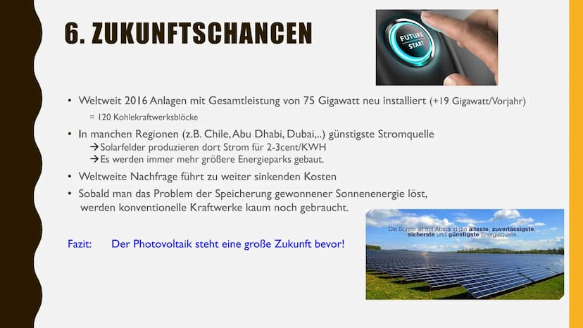 PHOTOVOLTAIK
NWT-ENERGIE UMWANDLUNGSPROZESS INHALT
I. Definition
2. Funktionsweise
3. Wirtschaftlichkeit
4. Vor- und Nachteile
5. Die Größte
