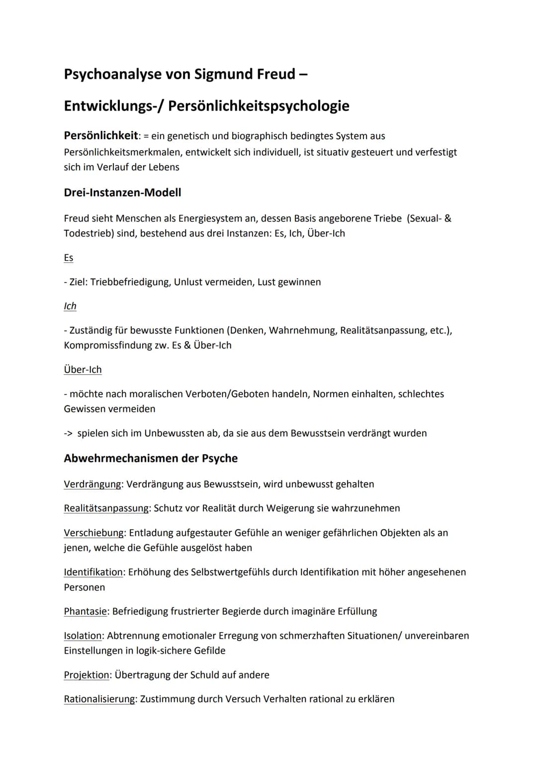 
<h2 id="entwicklungspersnlichkeitspsychologie">Entwicklungs- / Persönlichkeitspsychologie</h2>
<p>Die Persönlichkeit ist ein genetisch und 